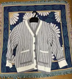 スナイデルホーム　千鳥格子柄　カーディガン