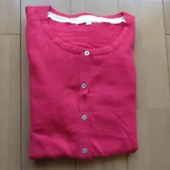 未着用 コットン100%　カーディガン赤