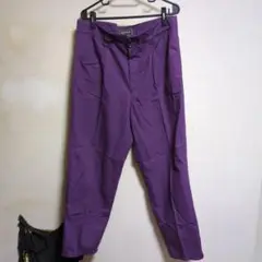 ベルサーチ 希少 80's90'sヴィンテージ パープル ワイドパンツ