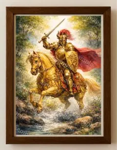 【水彩画アート】光騎の進軍 2L版写真用紙