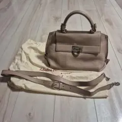 美品Salvatore Ferragamoピンクベージュソフィアガンチーニバッグ