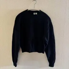 ユニクロユー　UNIQLO U ブラック M ユニクロU クルーネックセーター