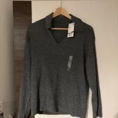 UNIQLO ダークグレー ニットセーター XL