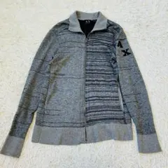 ARMANI アルマーニ エクスチェンジ　ボーダー　ジップニット　カーディガン