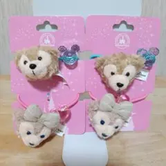 新品】香港ディズニーランド ダッフィー&シェリーメイ ヘアゴムセット 