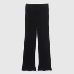 Searoomlynn ヘムカットRIBストレートパンツ Sサイズ ブラックのサムネイル