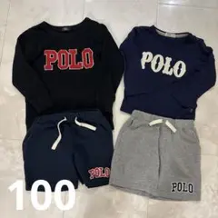 POLOセットアップ❤︎4着セット❤︎100センチ❤︎トレーナーロンTズボン❤︎100