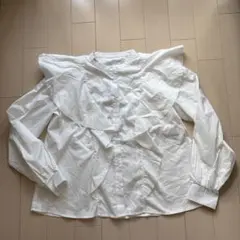 新品未使用　タグ付き　nemne フリル付きホワイトシャツ