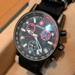WENGER クロノグラフ 腕時計 ブラック