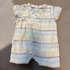 ミキハウス ボーダー柄 ベビー甚平
