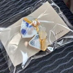 ハンドメイド 金継ぎブローチ