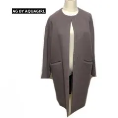 AG BY AQUAGIRL ウールブレンドノーカラーコート　Sサイズ