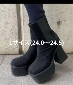 EMODA サイドゴアタンクブーツ ブラック Lサイズ