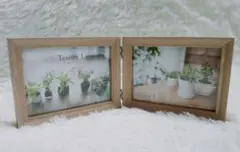 フォトフレーム 木製 HAKUBA ナチュラルヨコ 2面2Lサイズ テリア3