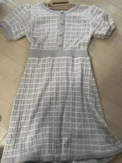 evelyn ニットワンピース 水色