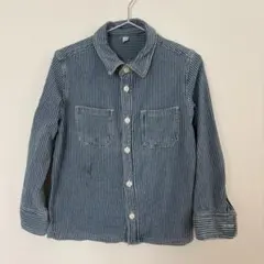 無印良品　ストライプ 長袖シャツ 110cm