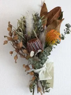 月末値下げ　ネイティブドライフラワー クリスマススワッグ　バンクシア