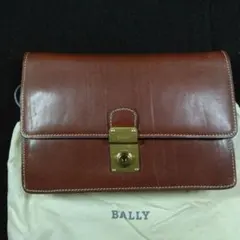【新品未使用】BALLY ブラウンレザー クラッチバッグ