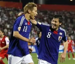 サッカー　日本代表　Tシャツ　M　8番　松井　侍ブルー　青　ワールドカップ