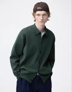 GU ミラノリブポロカーディガン