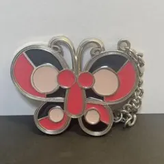 ANNA SUI蝶デザイン チャーム 赤黒