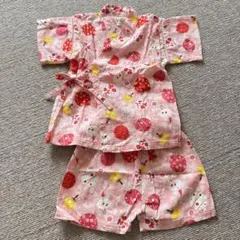 桜と金魚　甚平 90cm 女の子　ピンク