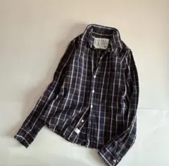 美品 USA フランクアンドアイリーン ネル チェック シャツ XS