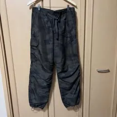 メンズ カモフラ柄 カーゴパンツ ウエスト調整ベルト付き