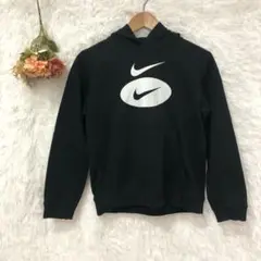 ★NIKE★ナイキ トレーナー スウェット【L】黒 長袖 フード付 ロゴ入り