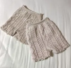 ケーブル　ニット　パンツ