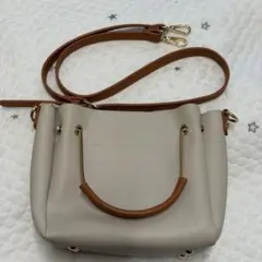 ロデスコ　2way ショルダーバッグ グレージュ×ブラウンのサムネイル