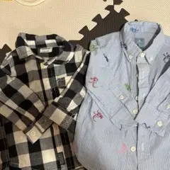 シャツセット 80cm ブラック・ホワイト・ブルー