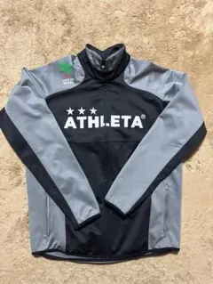 ATHLETA サッカージャケット サイズ88 黒/グレー