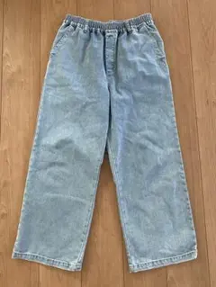 【接触冷感】ひんやりイージーストレートデニム《CLIP denim》