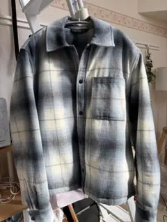 コンビチェック柄シャツジャケット