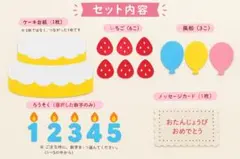 お誕生日ケーキ飾り　バースデー壁面飾り DIYキット ハンドメイド