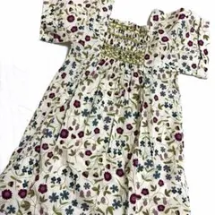 bonpoint 花柄コットンワンピース 4A
