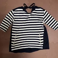 Spick and Spanボーダー チュニック バックリボン 五分袖のサムネイル