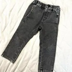 【ブリーズ】デニム 長ズボン Gパン ブラック 100 シンプル ボトムス