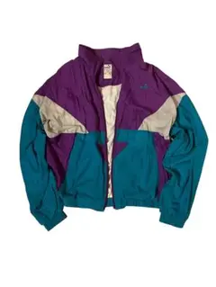 90s puma プーマ　ナイロンジャケット　Lサイズ　パープル