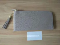 ブランポム 長財布 グレージュ 牛革　Blanc Pomme