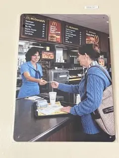 McDonald's レトロ風景 ブリキ看板 インテリア