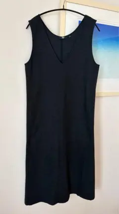 ユニクロ　ブラッシュドジャージージャンパースカート グレー　Ｌ