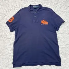 鼻*整様 大きめ ポロバイラルフローレン ポロシャツ ビッグポニー ネイビー オ