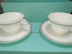 Tiffany ペア ティーカップ・ソーサー【値下げ】