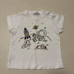 ファミリア familiar 宇宙飛行士柄 Tシャツ 80cm