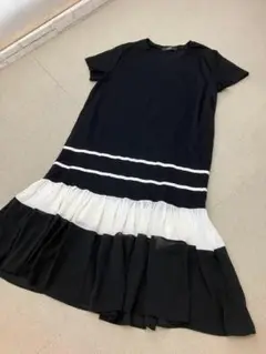 （K08001）AURA STUDIO バイカラー　ドッキング　ワンピース