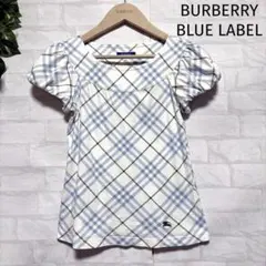 BURBERRYブルーレーベル ノバチェック ロゴカットソー パフスリーブY2K