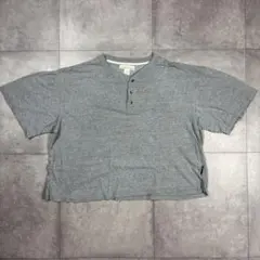 PERRY ELLIS ペリーエリス クロップド ヘンリーネックTシャツ XLのサムネイル