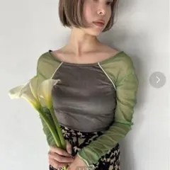 シースルースリーブトップス【SANSeLF】sanw22s010のサムネイル